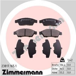 Sada brzdových platničiek kotúčovej brzdy ZIMMERMANN 23817.165.1
