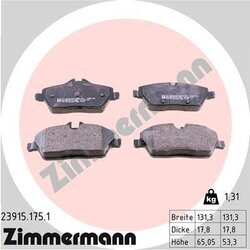 Sada brzdových platničiek kotúčovej brzdy ZIMMERMANN 23915.175.1