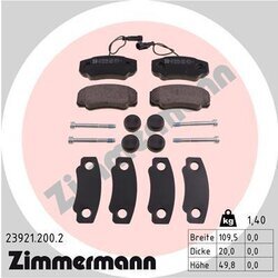Sada brzdových platničiek kotúčovej brzdy ZIMMERMANN 23921.200.2