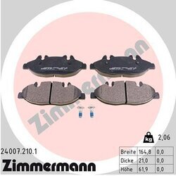 Sada brzdových platničiek kotúčovej brzdy ZIMMERMANN 24007.210.1