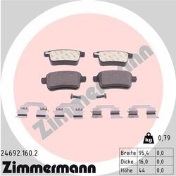 Sada brzdových platničiek kotúčovej brzdy ZIMMERMANN 24692.160.2