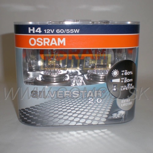 H4 Silverstar 2.0 +60% 60/55W Set 2ks /OSRAM/