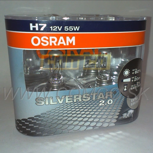 H7 Silverstar 2.0 +60% 55W Set 2ks /OSRAM/