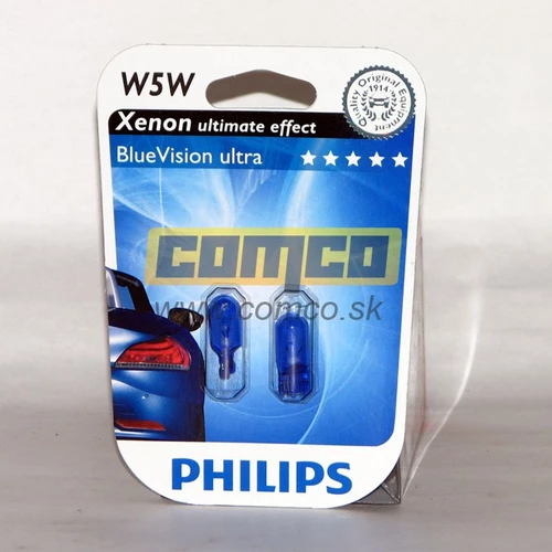 PHILIPS Blue Vision Ultra W5W 5W Set 2ks
