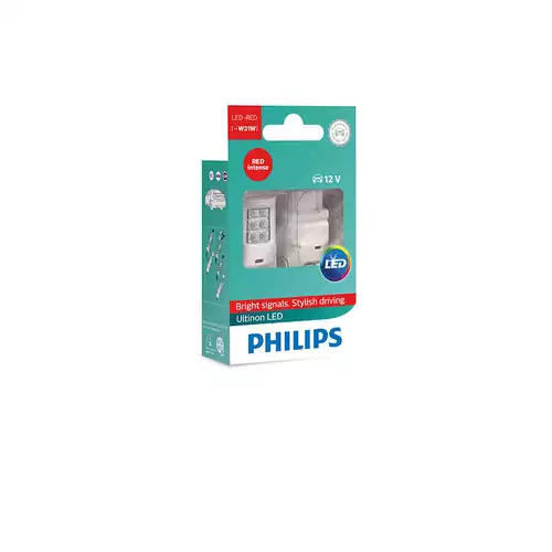 Philips Ultinon LED červené brzdové a hmlové svetlo 12V, 2ks