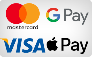 Mastercard / Visa / Apple pay/ Google pay